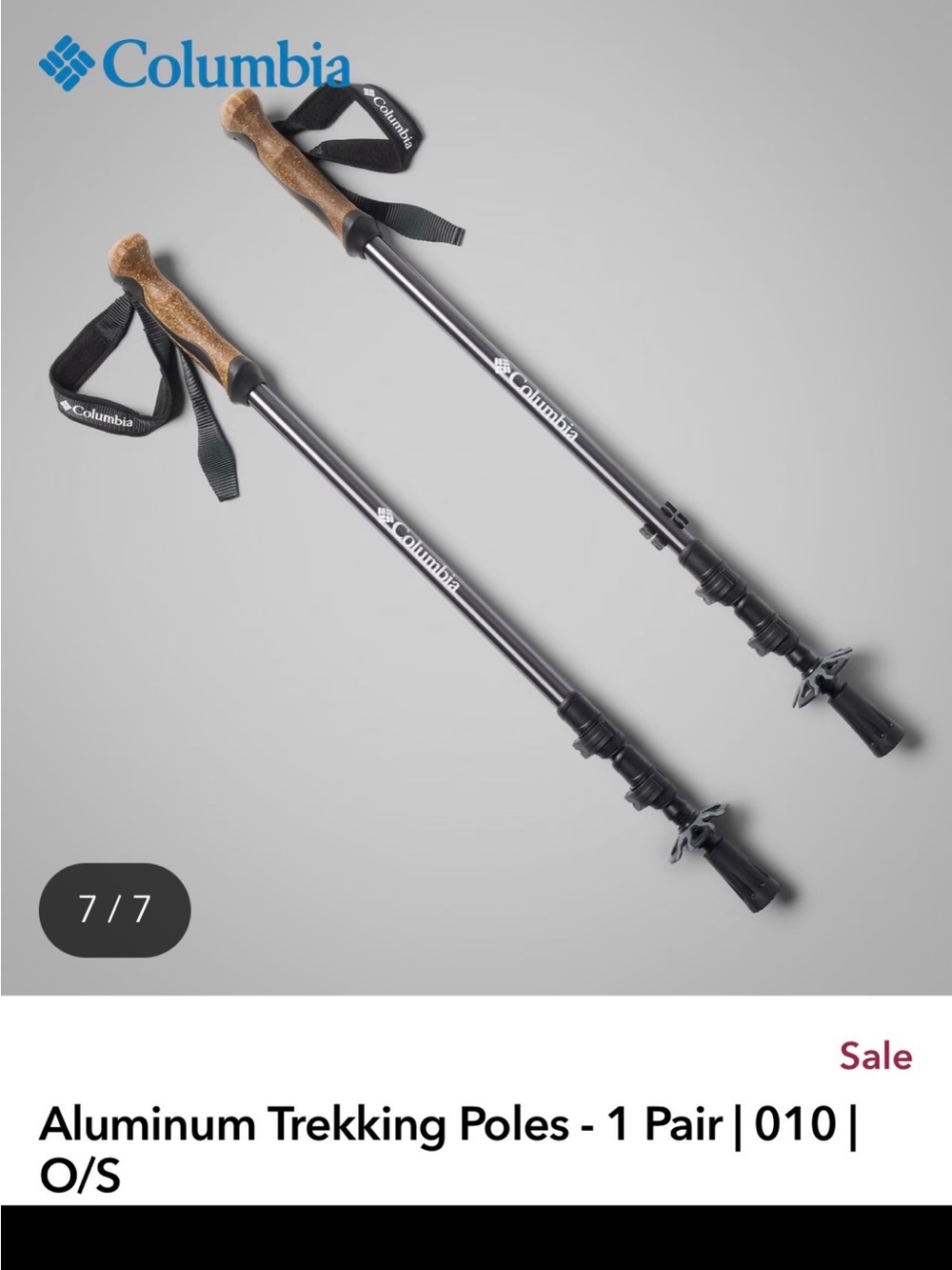 Columbia Aluminum Trekking Poles in Black and Brown - Pair